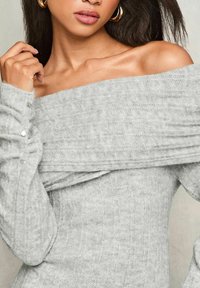 Lipsy FOLDOVER BARDOT - Egyenes szabású ruha - grey