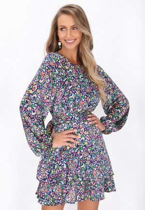 Rochie de zi - blue multicolor