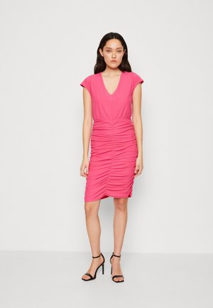 VILA VIPARTINA CAPSLEEVE SHORT DRESS - Φόρεμα από ζέρσεϊ - pink yarrow