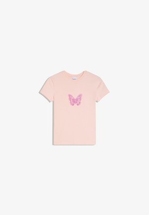 Bershka, PRINTED- T-SHIRT - T-Shirt print - light pink