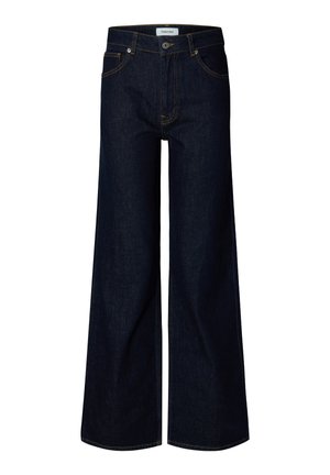 Selected, SLFWIDE BEA KORI  - Vaqueros boyfriend - dark blue denim