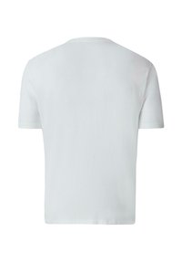 Plain white short-sleeve t-shirt shown from the back with a crew neckline and a straight hem.