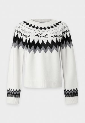KARL LAGERFELD, ALPINE - Πουλόβερ - white/black
