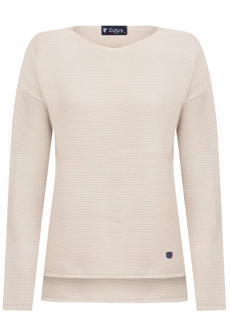 Damen Strickjacken | Denim Culture NORA Strickpullover beige - JJ24937 Damen Strickjacken | Denim Culture NORA Strickpullover beige - JJ24937