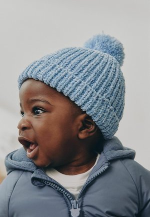 Next, CHENILLE KNITTED POM BABY HAT - Mütze - blue