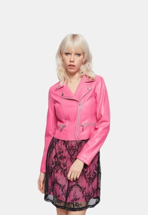 Imitatieleren jas - rosa