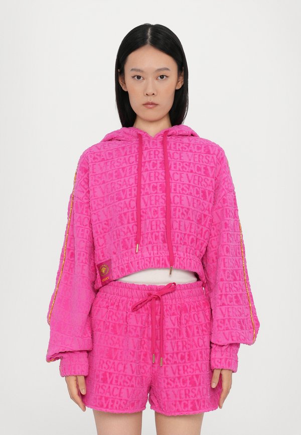 CROPPED HOODIE I HEART BAROQUE SUSTAINABLE - Sweatshirt - fuxia