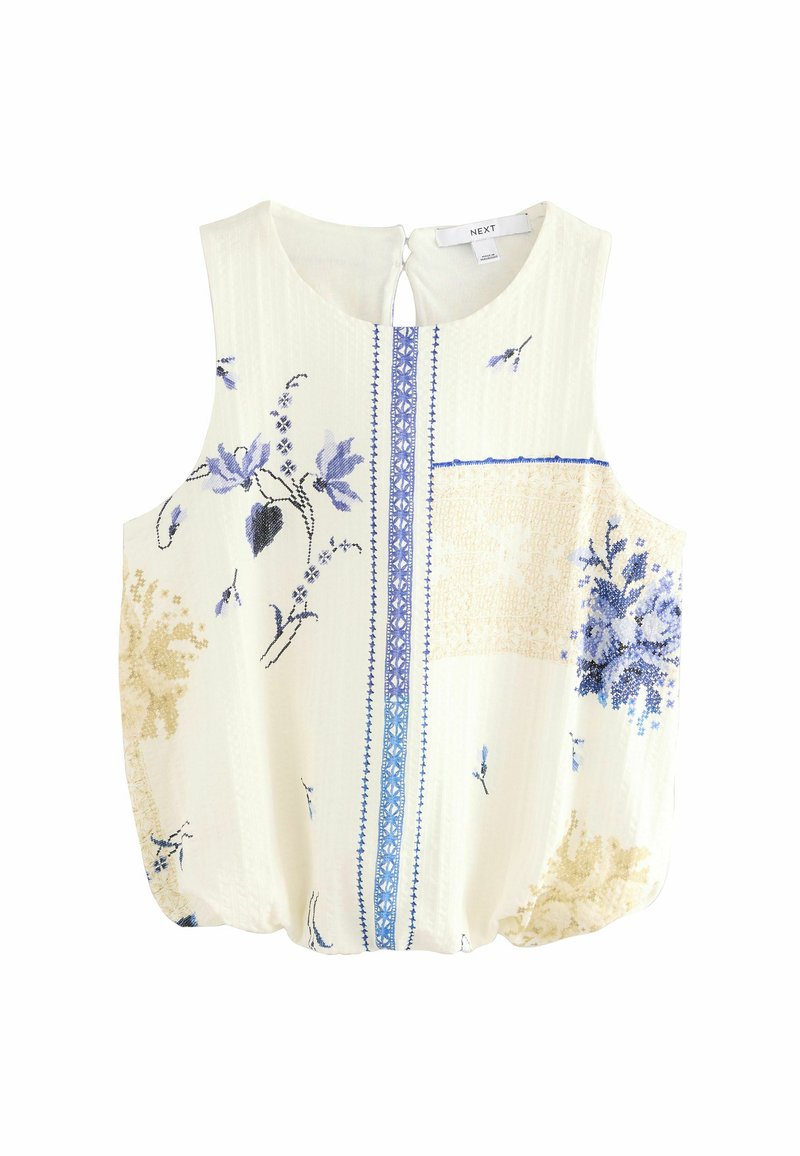 Next REGULAR FIT SLEEVELESS BUBBLE HEM - Pusero - blue ecru