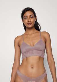 DKNY Intimates RACERBACK LONGLINE BRALETTE - Corpete - elderberry