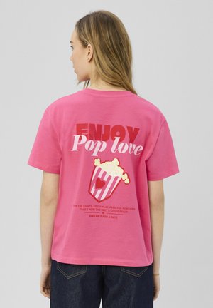 DEVANT/DOS - T-shirt imprimé - rose