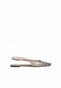 SQUARED TOE FLAT - Ballerines à brides arrière - snake