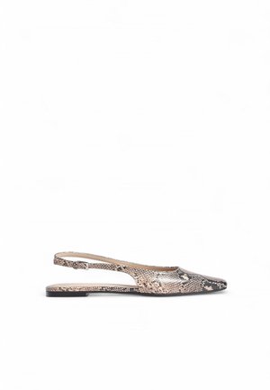 SQUARED TOE FLAT - Bailarinas con tira trasera - snake