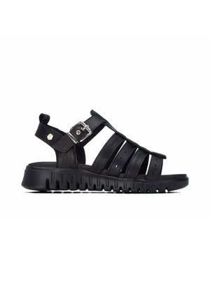 Carmela, SANDALIA DE MUJER CON CUÑA - Sandalias de cuña - black