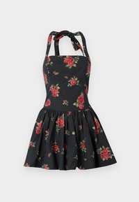 Halter Mini Bubble Skort Dress - Dnevna obleka - black