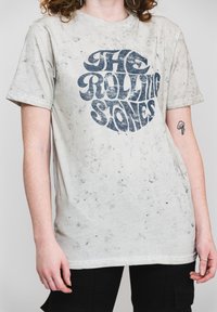 Paradiso Clothing THE ROLLING STONES LOGO DIP DYE - Print T-shirt - white