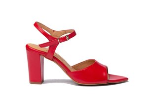 SALON PIEL - Zapatos con punta abierta - rojo