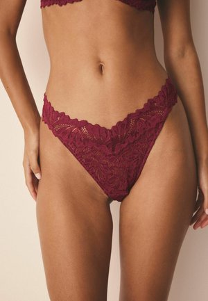 Next, TANGA FIT - ULTIMATE COMFORT LACE KNICKERS 2 PACK - Brazilian-trusser - burgundy red