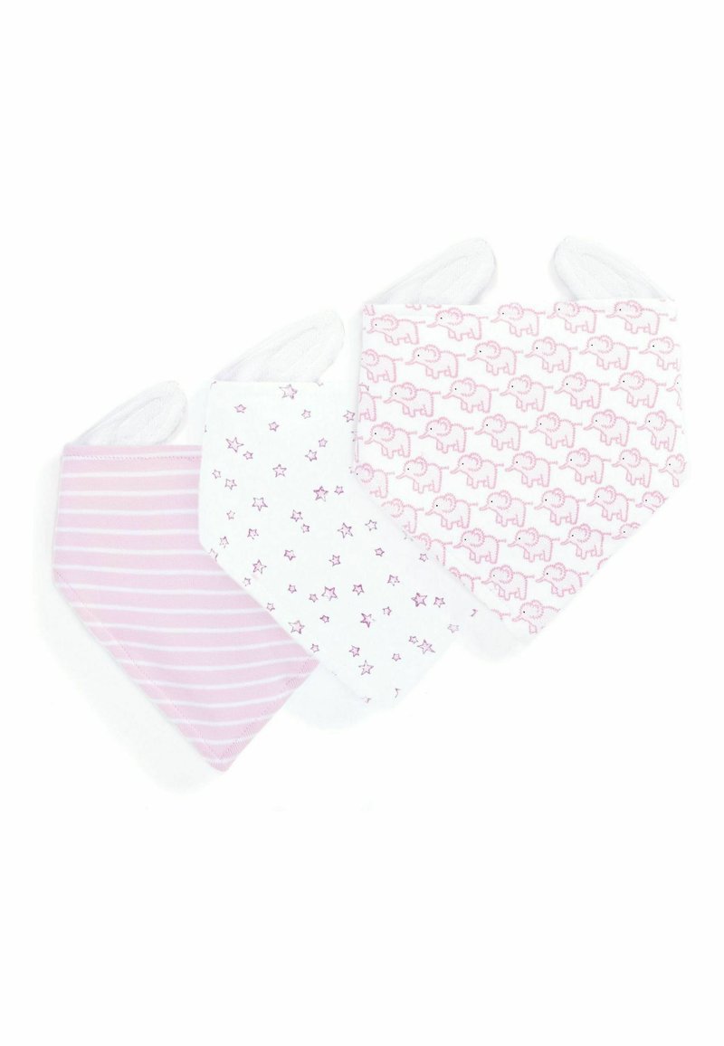 JoJo Maman Bébé 3-PACK DRIBBLE  - Selyemkendő - pink