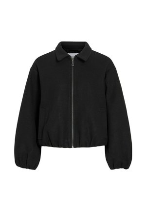 VILA, JACKET VIBALOU ZIPPER - Light jacket - black