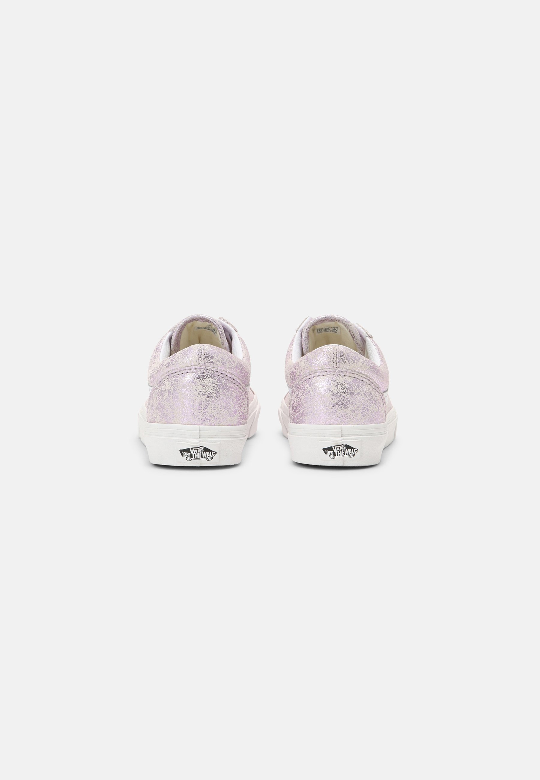 white and rose gold vans