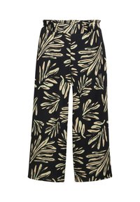 HIGH WAIST CULOTTE - Pantalon classique - abstract black beige print