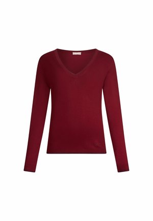 LIU JO V-NECK - Strickpullover - bordeaux