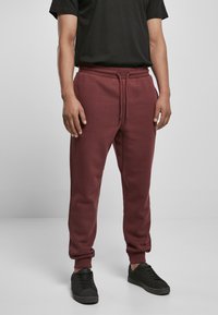 Urban Classics - BASIC  - Tracksuit bottoms - cherry Thumbnail Image 1