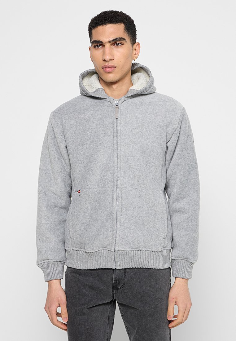 Schott Fleecejas grijs