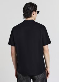 Calliope CAMICIA COREANA MISTO LINO - Hemd - nero ultrablack