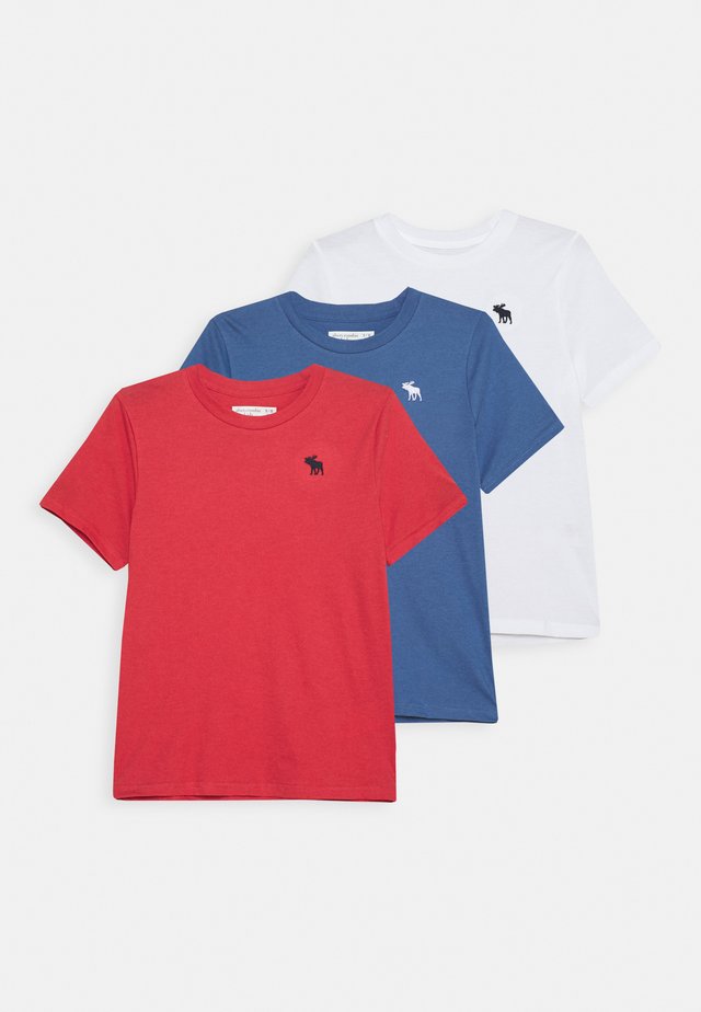 CREW 3 PACK  - T-Shirt print - blue/white/red
