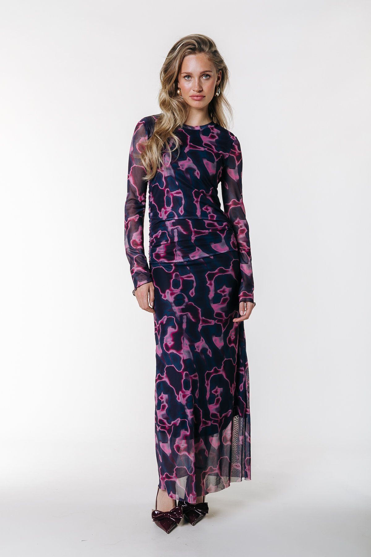 Colourful Rebel MAUDE LIQUID SWIRL LONGSLEEVE MAXI DRESS - Maxi dress -  multi-coloured - Zalando.ie