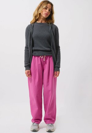 COLOMBIS FULL ZIP WITH HOOD - Kofta - mottled anthracite