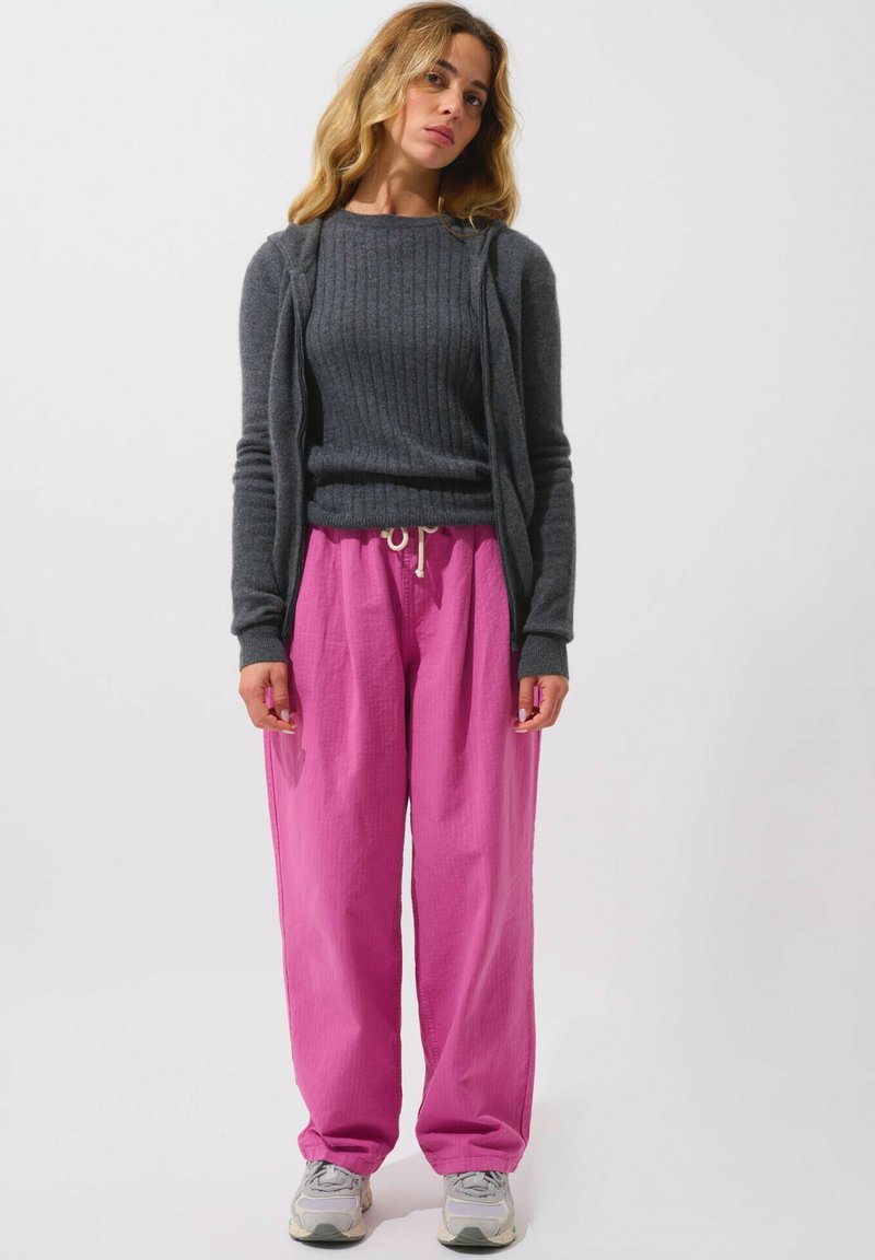 Authentic Cashmere COLOMBIS FULL ZIP WITH HOOD - Kardigan - mottled anthracite