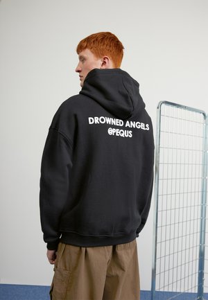 DROWNED ANGELS LOGO ZIP HOODIE UNISEX - Felpa con zip - black