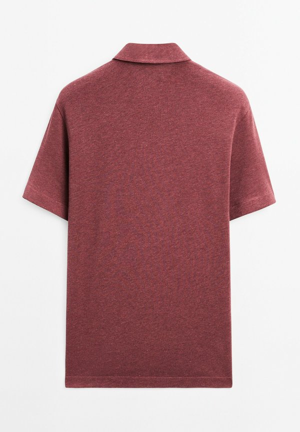 TEXTURED  - Polo shirt - bordeaux2