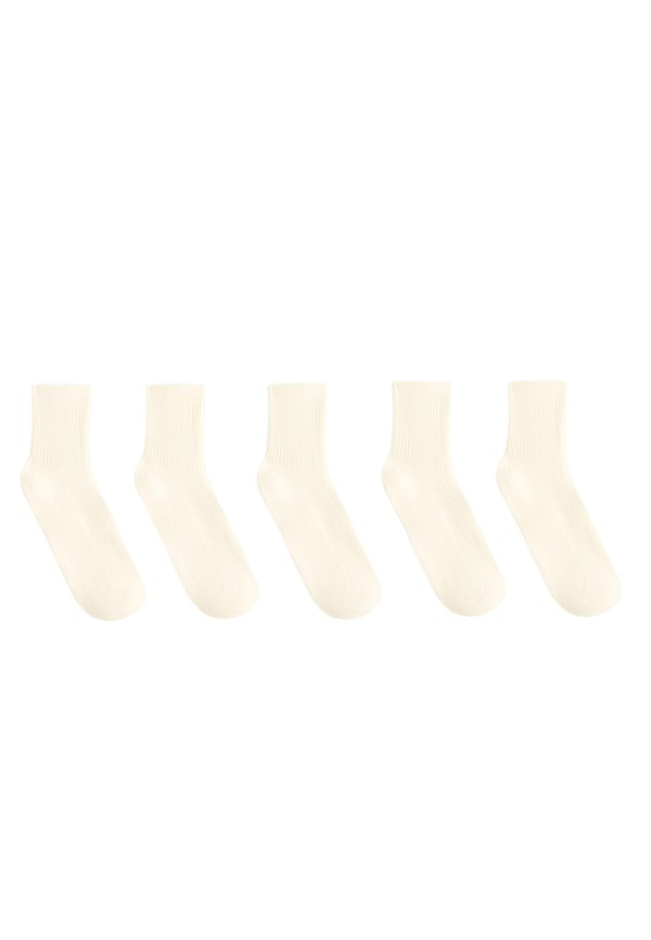 5 PAIRS OF COTTON BLEND QUARTER - Socken - beige