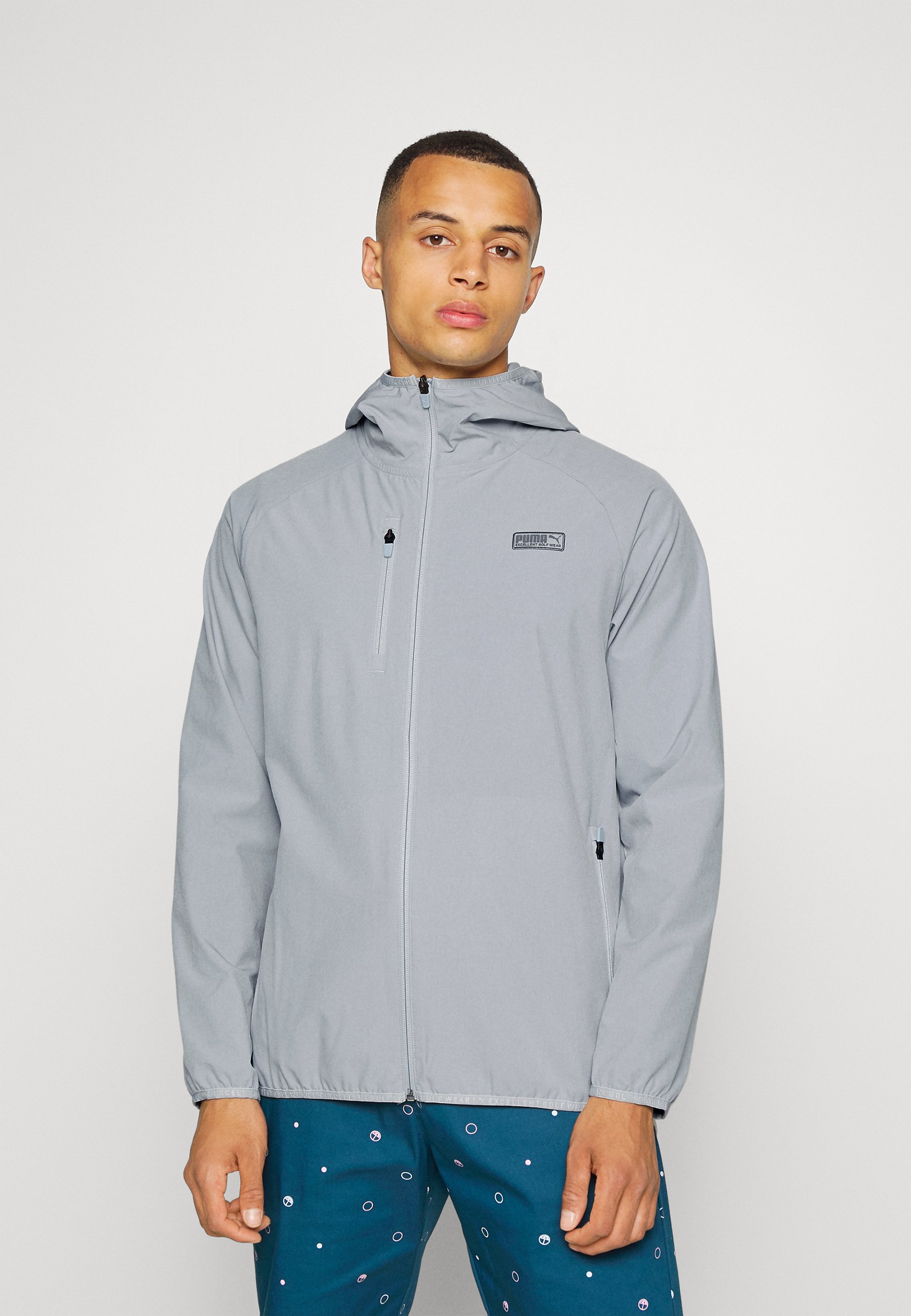 puma mens egw hooded golf jacket high rise heather