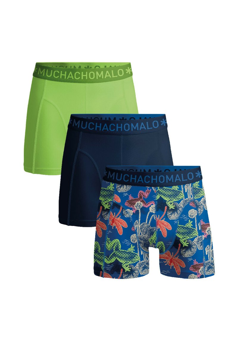 MUCHACHOMALO 3-PACK SOLID - Uske bokserice - print blue green
