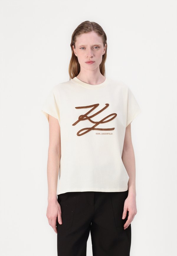 AUTOGRAPH LOGO - Print T-shirt - cannoli cream