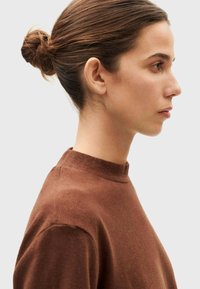 Thinking Mu AIDIN - Jednoduché tričko - dark brown