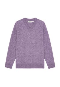 FRED MELANGE V-NECK KNIT - Svetr - patrician purple