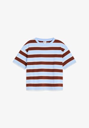 ARKET, ARKET OVERSIZED T-SHIRT UNISEX - Camiseta estampada - blue brown