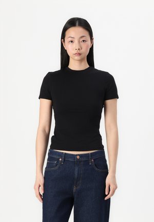 CREW - T-shirt imprimé - black