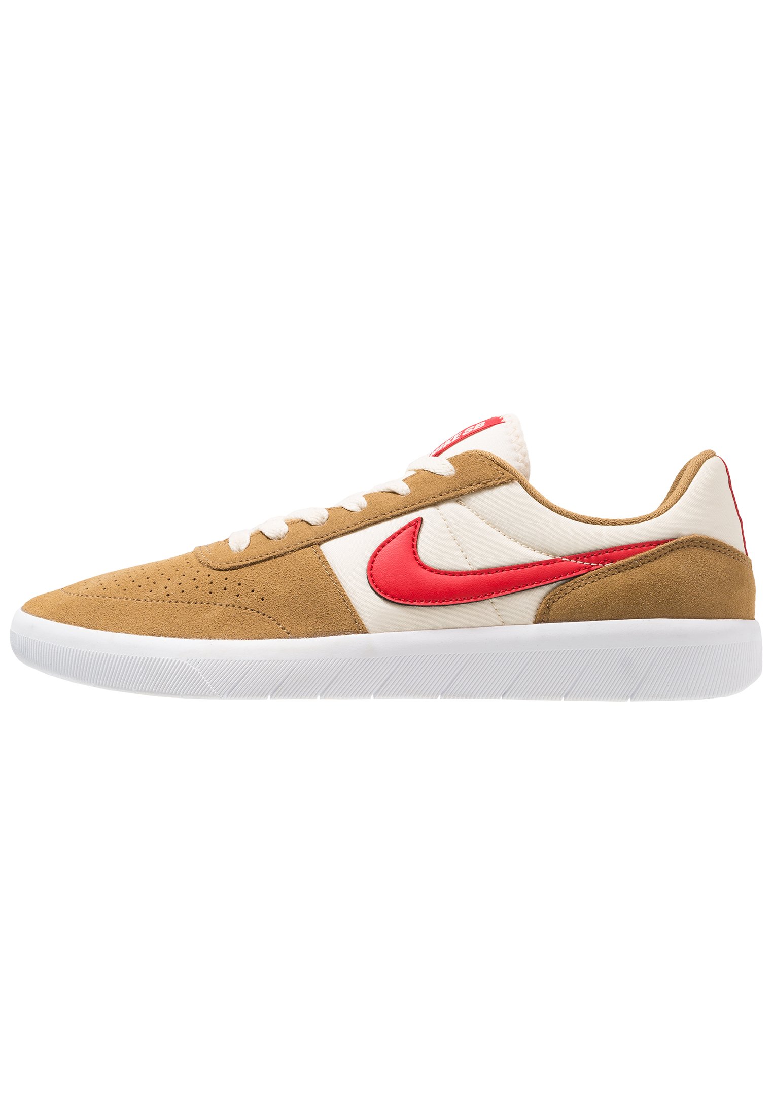 nike sb team classic golden beige & red skate shoes