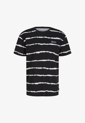 IM BATIK LOOK - Print T-shirt - black batik stripe