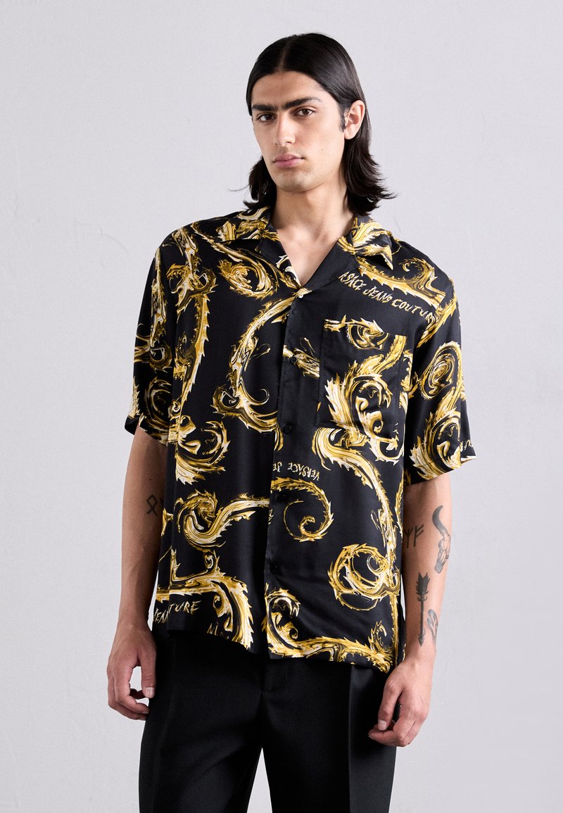 Versace Jeans Couture ALL OVER - Srajca - black/gold