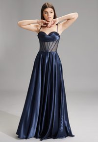 Swing - HEY KYLA - SEE-THROUGH CORSAGE DRESS WITH BEADING - Vestido de fiesta - navy Imagen en miniatura 1