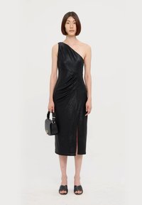 Lauren Ralph Lauren RUDRANIMETALLIC ONE SHOULDER COCKTAIL DRESS - Koktailové šaty/večierkové šaty - black
