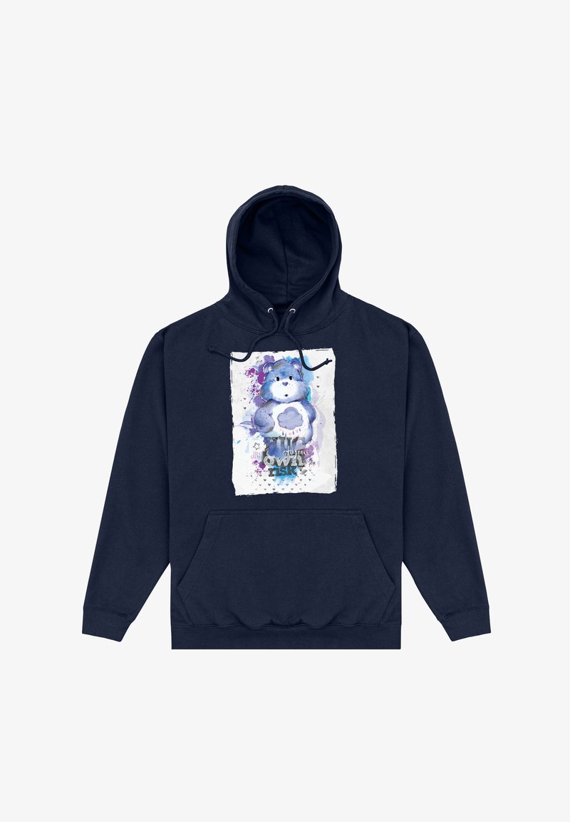 Henry Tiger CARE BEARS GRUMPY BEAR HUG AT YOUR OWN RISK - Luvtröja - navy blue