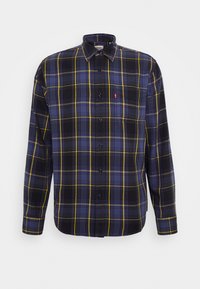 Não selecionado, dark blue/blue/yellow